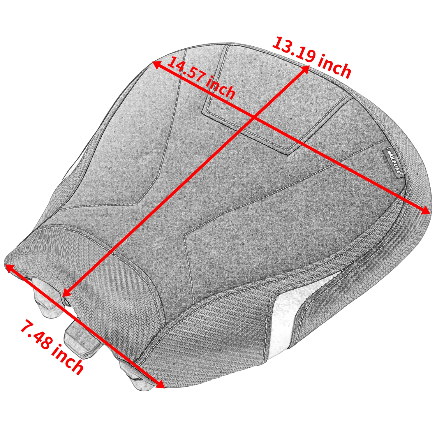 WOLFLINE Driver Passenger Seat for Yamaha Tracer 9 GT 2021-2023 Front & Rear Double Seat Cushion Great Upgrade Thicken Leather