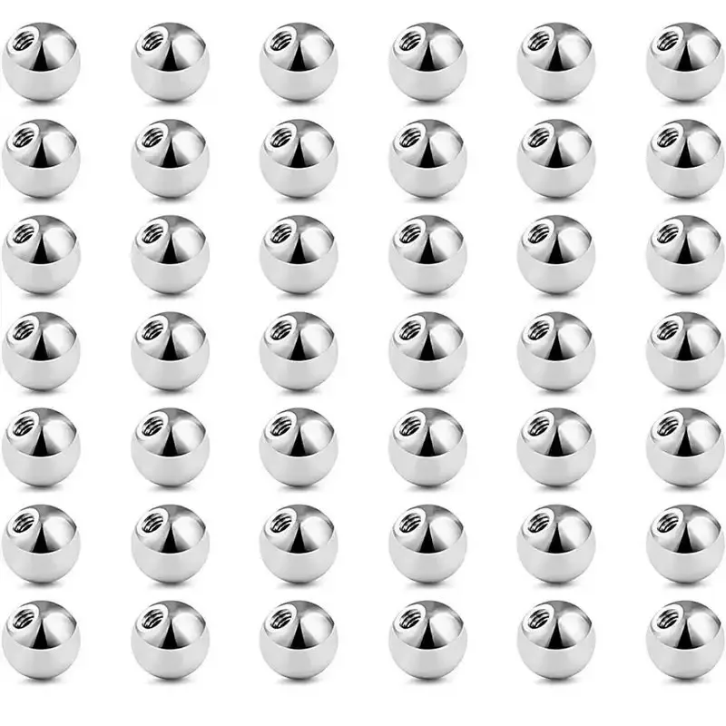 100 Pcs/bag 3mm 4mm 5mm 6mm Replacement BALLS Threaded Surgical Steel Industrial Barbell Tongue Belly Body Piercing Parts