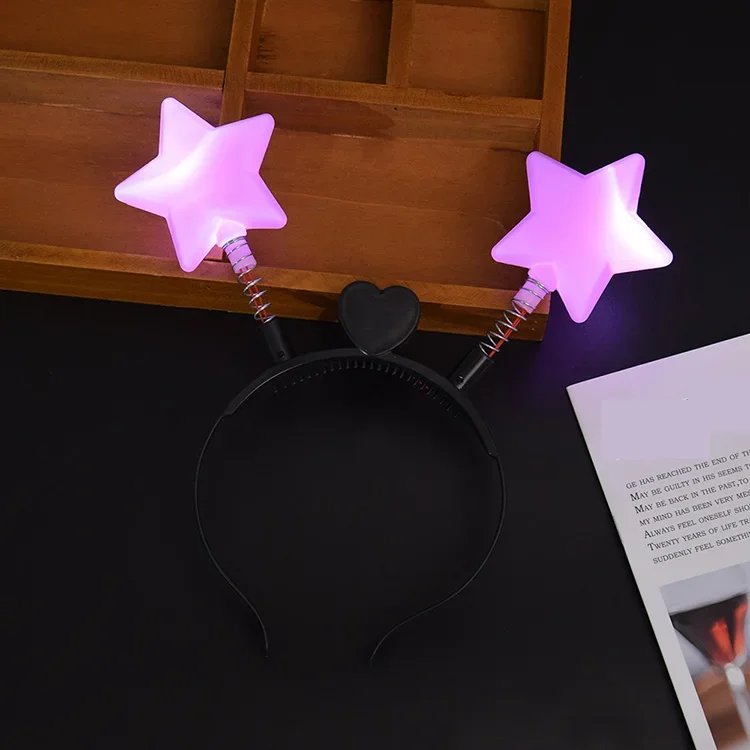 LED Headband Luminous Star  Hair Band  Children Adult Gift Toy   Light up Party Props     Christmas Decoration