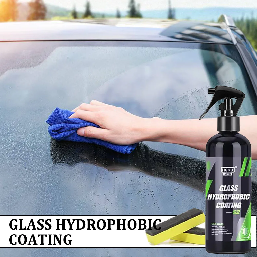 Car Glass Waterproof Coating HGKJ S2 Windshield Mirror Anti Rain Waterproof Spray Liquid Nano Hydrophobic Cleaner Accessory