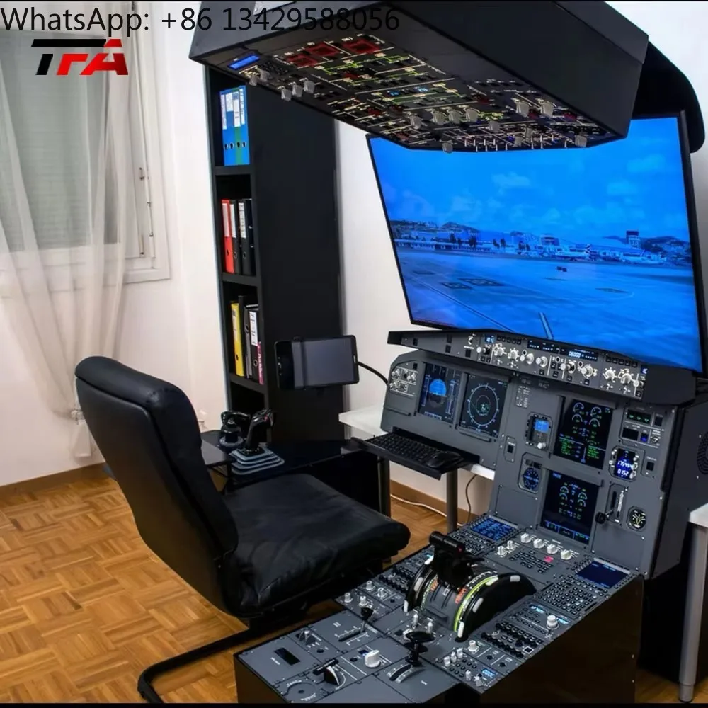 Full Size Aluminum Flight Simulator Overhead Panel Cockpit Control Panel Replica Complete Switches A320 Series Educational Home