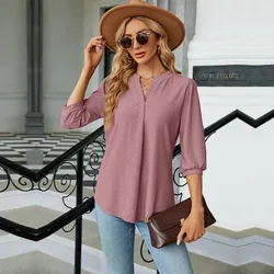 Women's Shirts and Blouses Korean Style Popular Wine Red Clothes Elegant Tops Women Trend Ladies Summer Clothing Blouse Top