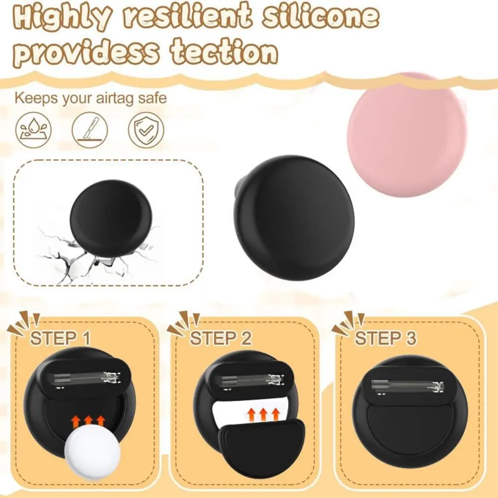 Durable Silicone Tracker Case Waterproof Sleeve Keychain Holder Case Anti-scratch Protective Shell for AirTag Kids
