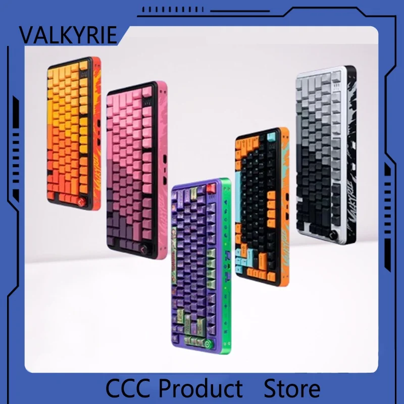 New Valkyrie Vk Mag 75 Mechanical Keyboard Magnetic Axis 8k Low Latency 0.01 Accuracy Multi Functional Knob Office Gaming Gifts