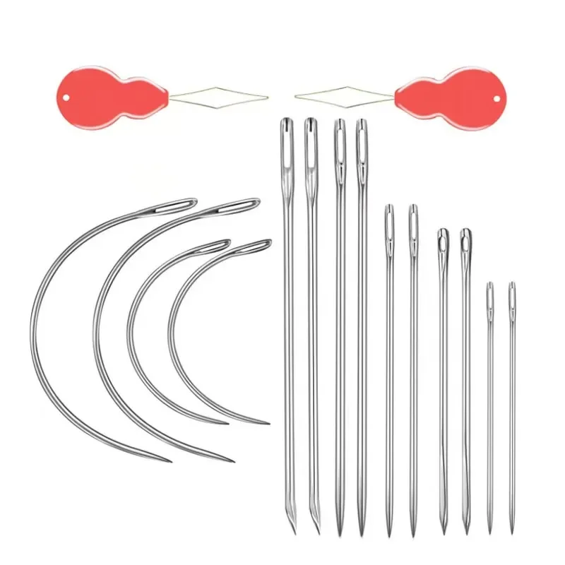14-teiliges Hochleistungs-Handnähset für Leder, Nadeln für Polsternähen, Gebogene Nähnadeln, Teppich- und Leinwandreparatur – Detail 4