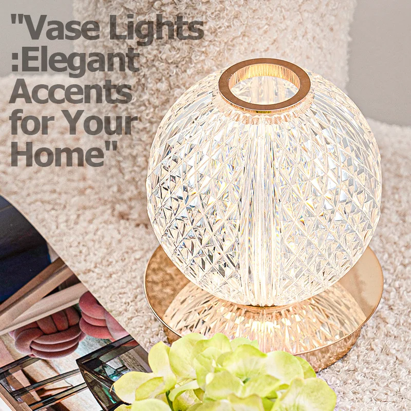 ナイトライトプラネットクリスタルライト高級シンプルモダン研究デスクトップ装飾タッチ寝室の雰囲気デスクランプ