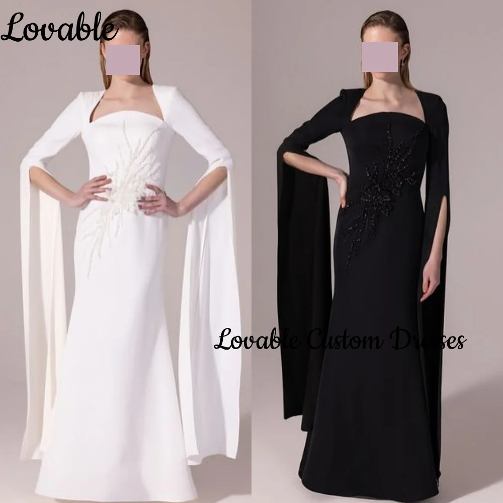 

Платья на день рождения Роскошные платья русалки с квадратным вырезом на заказ для выпускного вечера длиной до пола, с длинными рукавами и бисером, платья на молнии