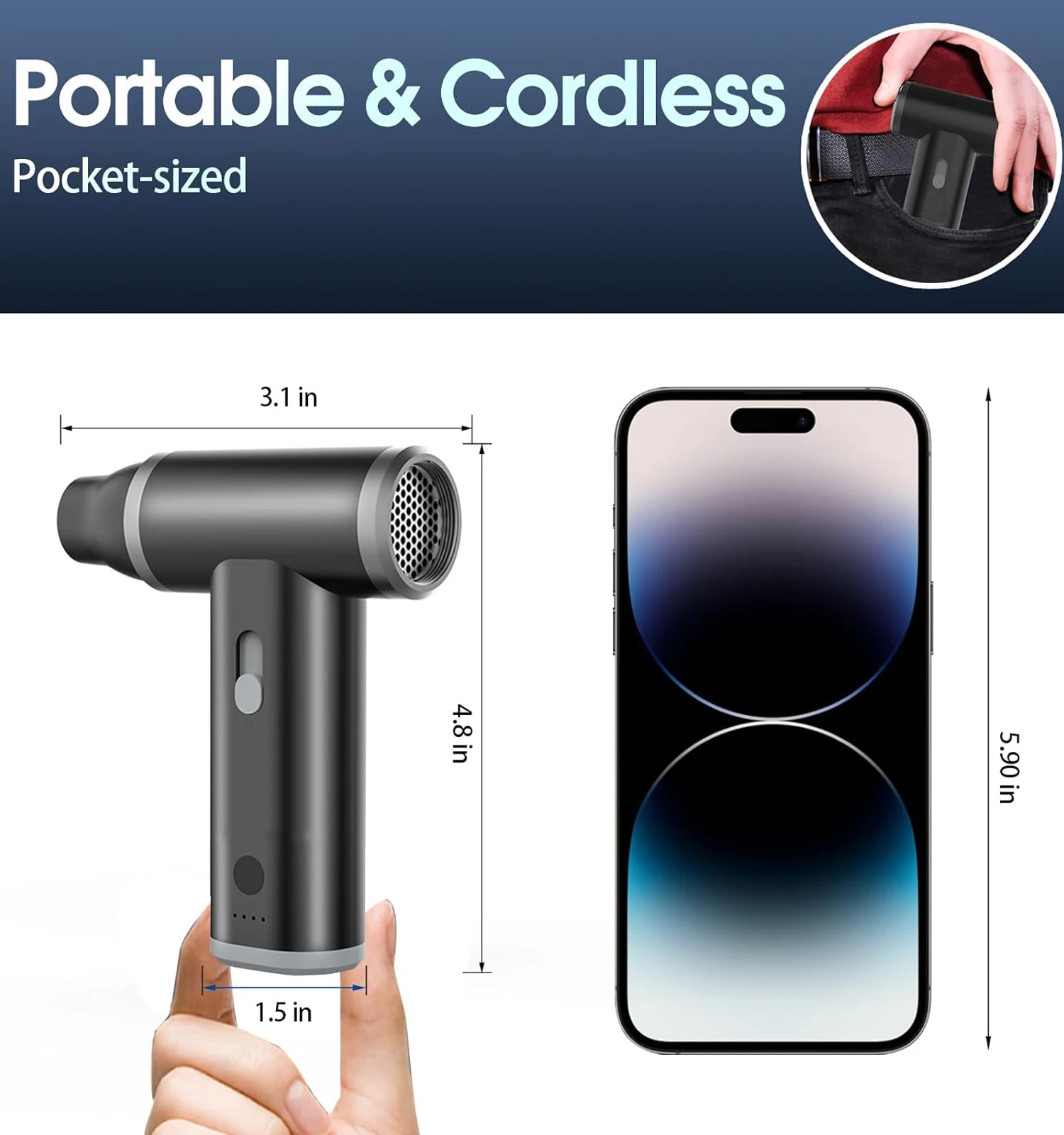New Wireless High Suction Automatic Powerful Clean USB Rechargeable Portable Handheld MINI Car Home 2in1 Dust Vacuum Cleaner view 4