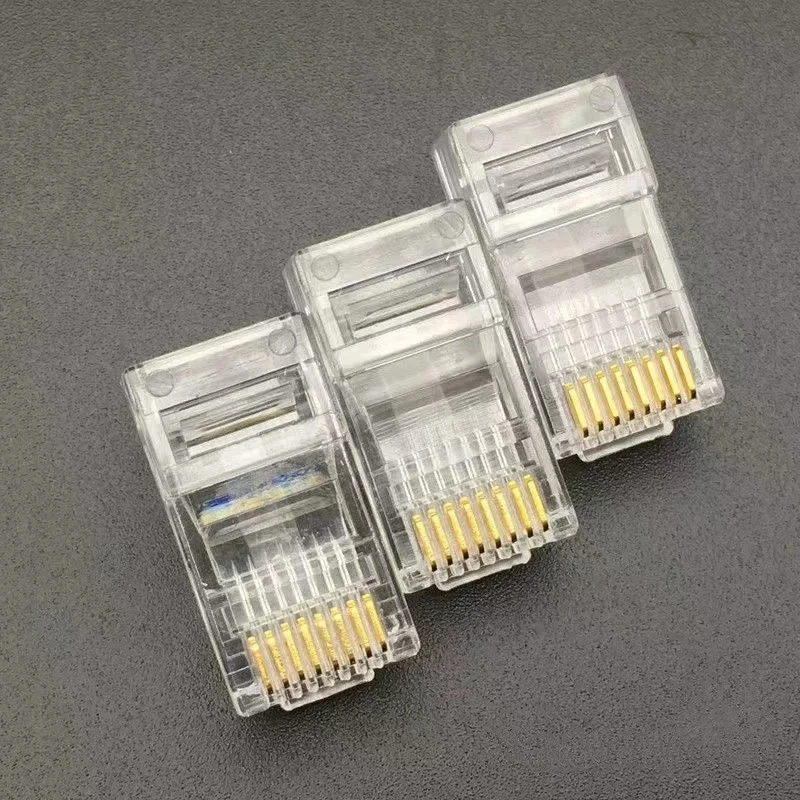 DIXSG  50/100 Pieces 8P8C RJ45 Modular Plug for Network CAT5 LAN Professional and High Quality