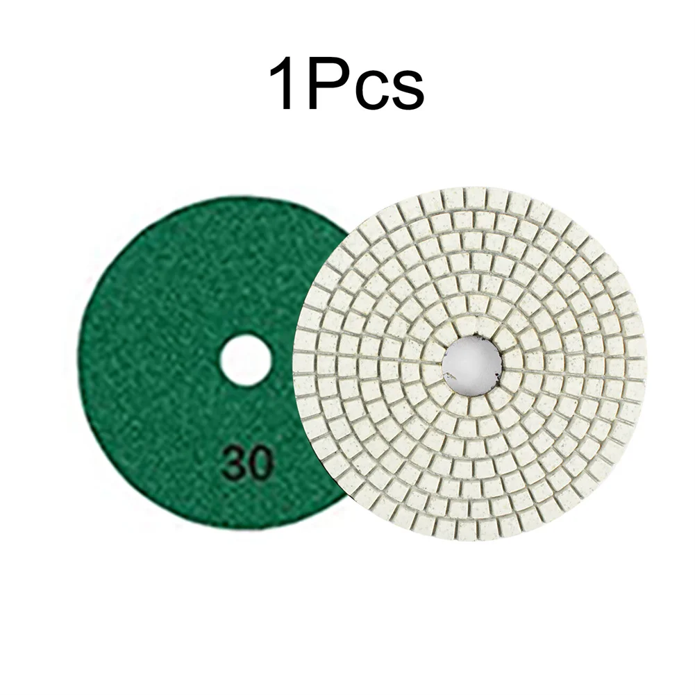 1pc 4inch Wet/Dry Diamond Polishing Pads Granite Concrete Marble Glass Stone Sanding Disc 30-10000 Grit