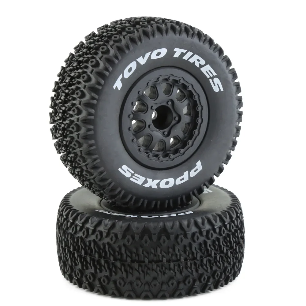 

2pcs 112mm 1/10 Short Course Truck Tires Tyre Wheel With 12mm Hex For Slash Arrma Senton HuanQi 727 Vkar 10sc Hpi Rc Car