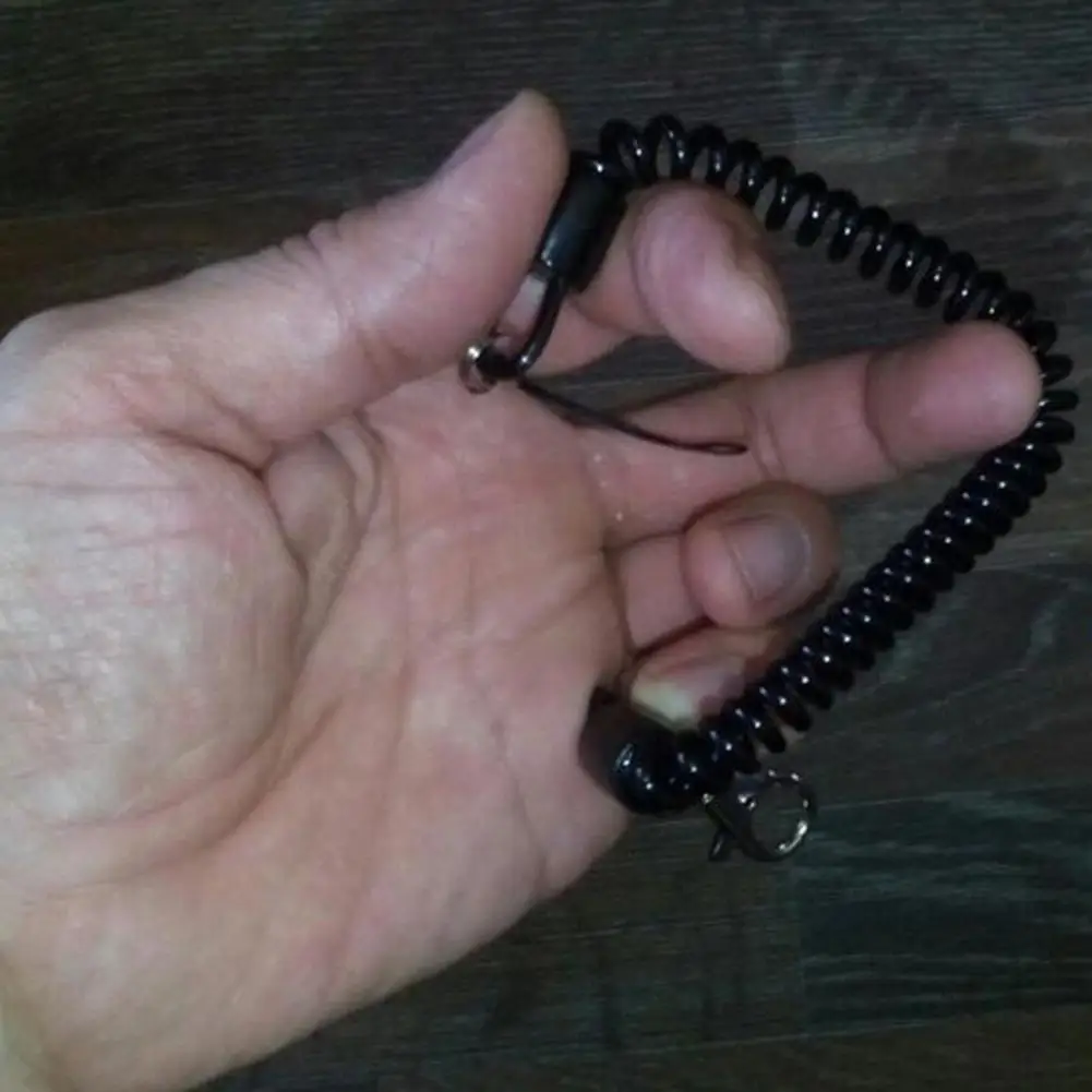 1/5 قطعة التكتيكية قابل للسحب الربيع مطاطا حبل الأمن والعتاد أداة التنزه التخييم مكافحة خسر الهاتف المفاتيح اسهم الصيد