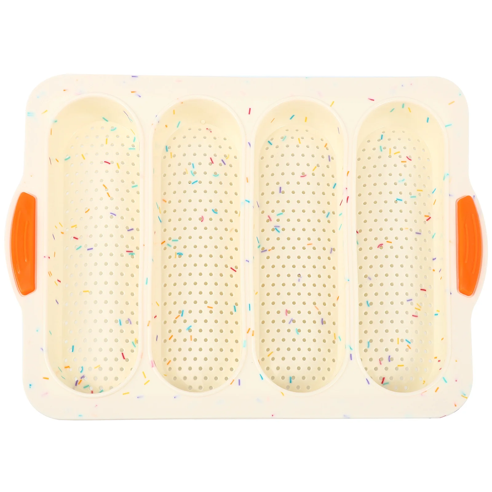 

1pcs Silicone Baguettes Mold Nonstick Flexible Baking Pan For Crispy French Bread Home Bakery Use 4 Slot Bread Tray