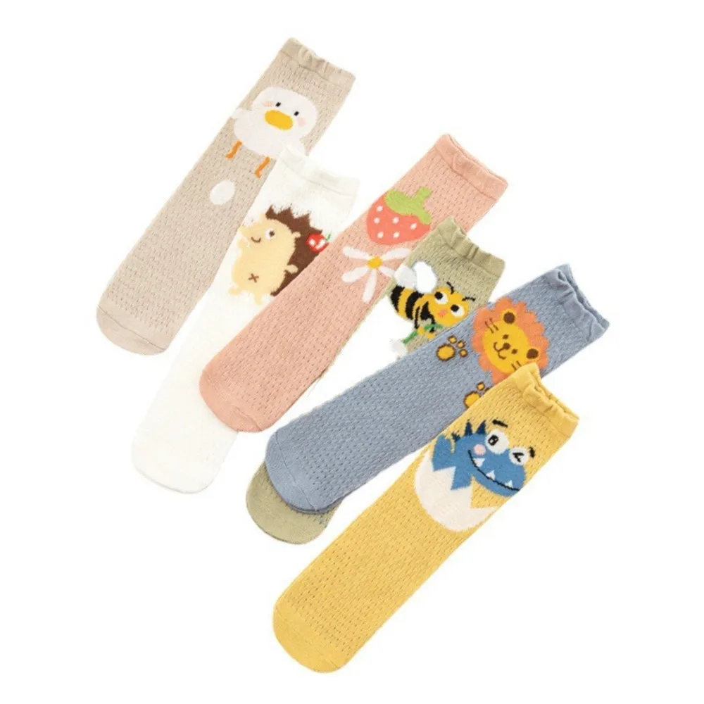 

baby socks cotton mesh infant child long socks cartoon anti-mosquito toddler knee high sock stocking