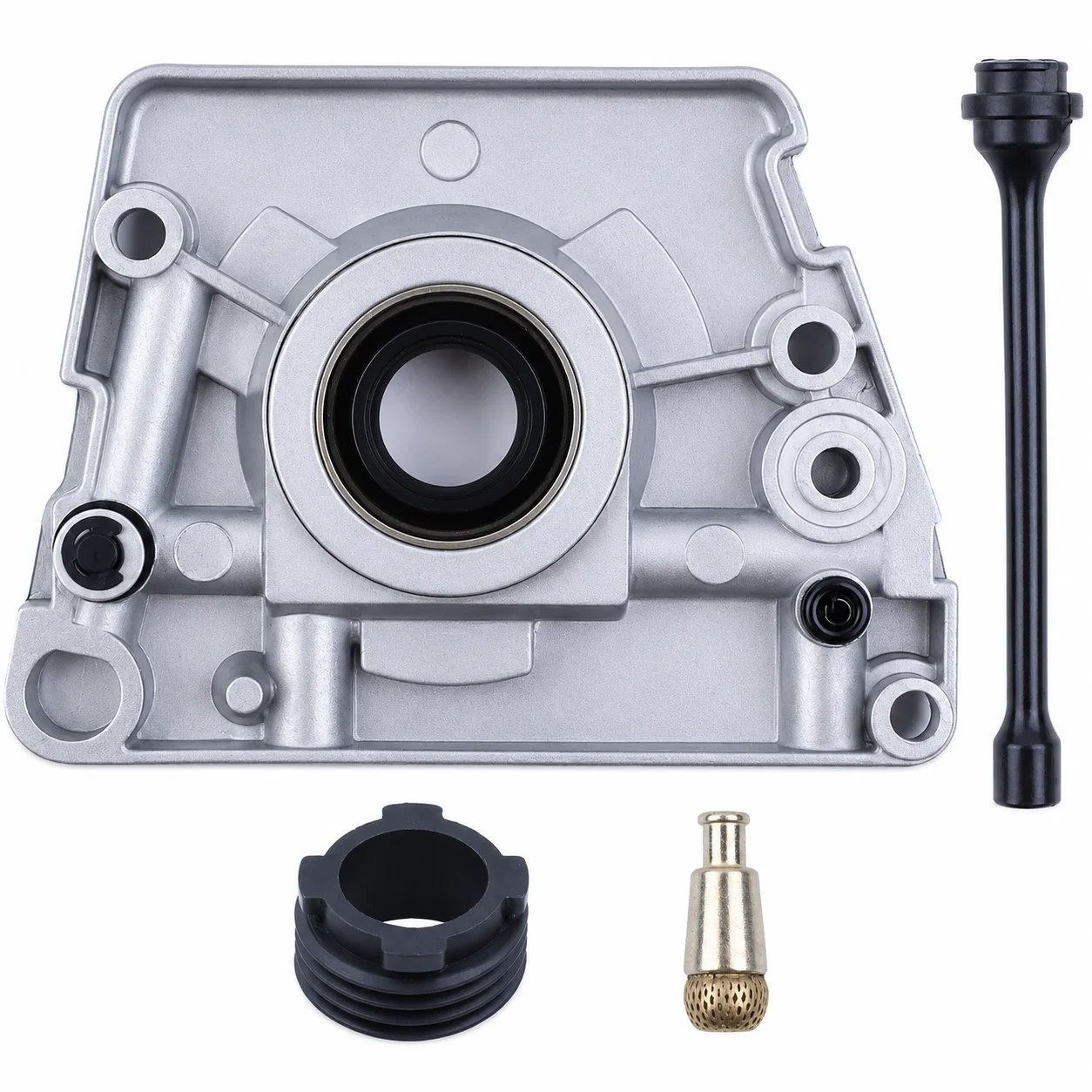 Oil Pump Worm Gear Oil Line Filter Kit for Husqvarna 162 Jonsered 625 630 670 Chainsaw Replacement Parts Replaces 501 5125-01