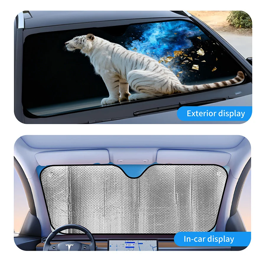 Multi-Functional Folding Car Sunshade, 3 Sizes Available, Universal Fit, Blocks Sun Heat, For Summer Parking, Road Trips, UV Pro