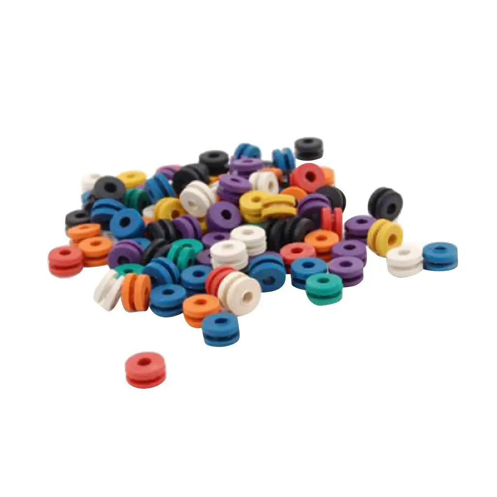 100 Pieces 3mm Replacement Rubber Grommets Pads Machine Bar