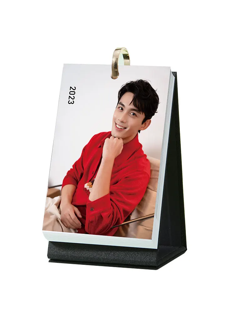 2023 Wu Lei Weekly Calendar Creative Desk Calendar Stylish, Simple, Small, Fresh Desktop Ring Buckle Set Table Gift