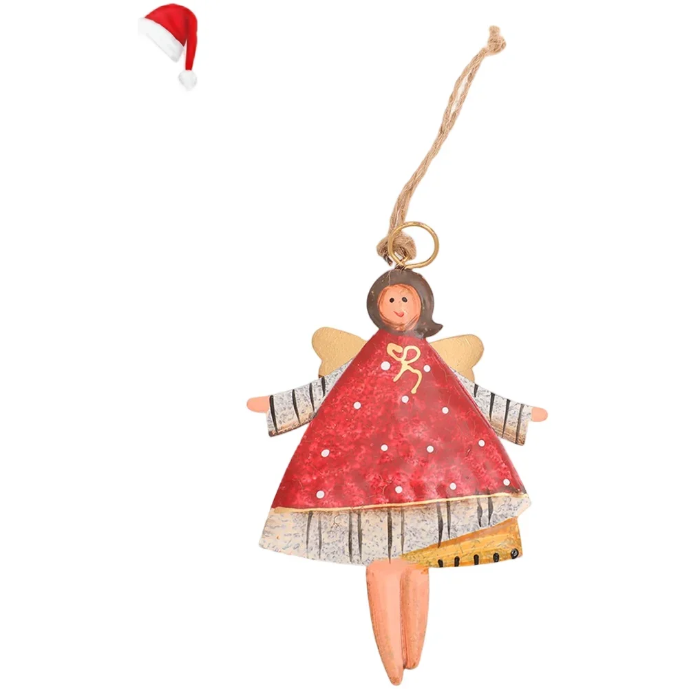 

Christmas Iron Angel Girl Pendant Hanging Ornament For Tree Metal Holiday Decor Suitable For Wreath And Seasonal Home Use