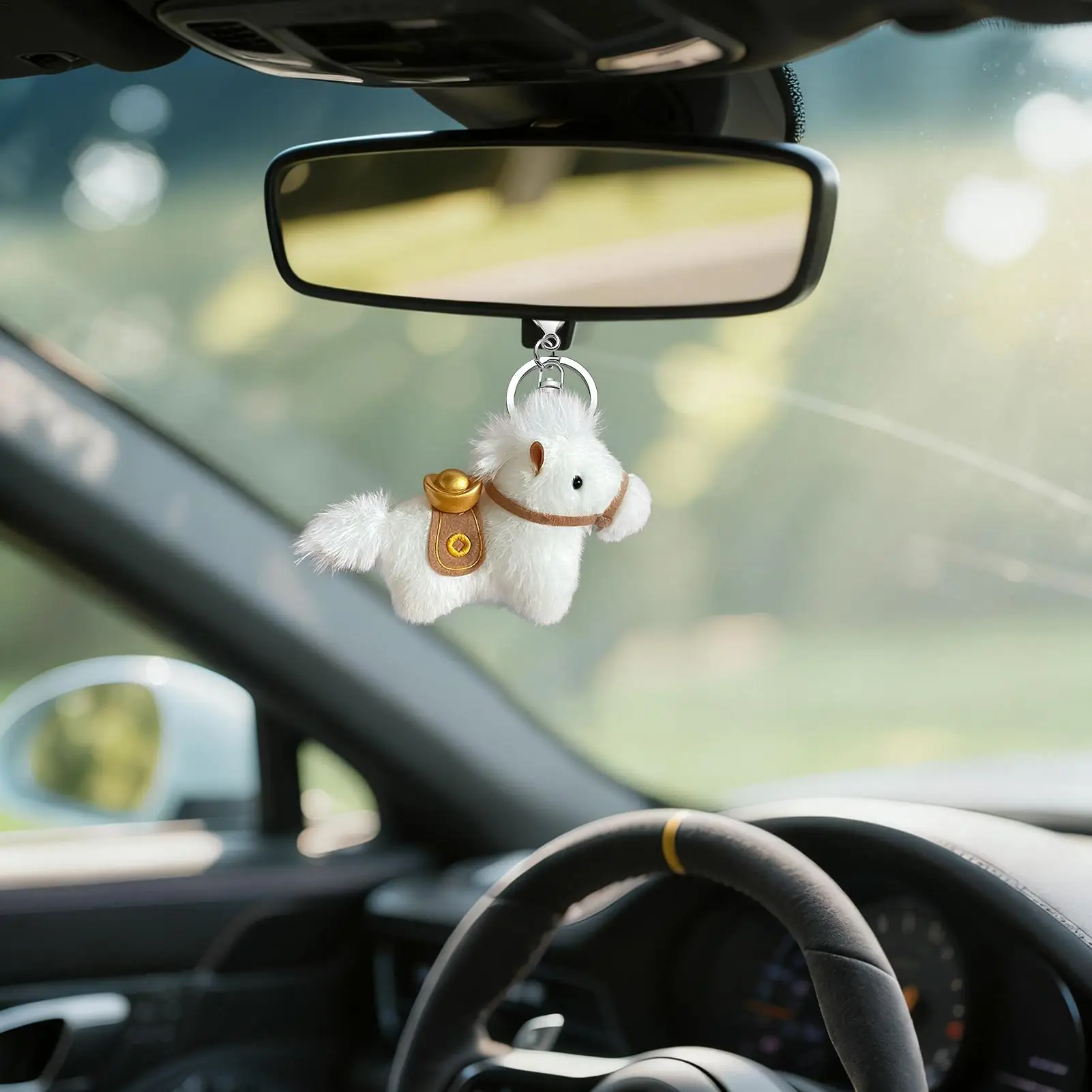 馬のバッグチャーム 4インチ 記念品ペンダント 財布アニマルチャーム キーホルダー 女性 男性 女の子 恋人 バックパック 旅行 ホームパーティー用