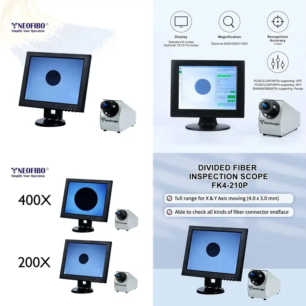 Neofibo FK4-210P checker optical end face fiber inspection scope tool inspection fiber microscope