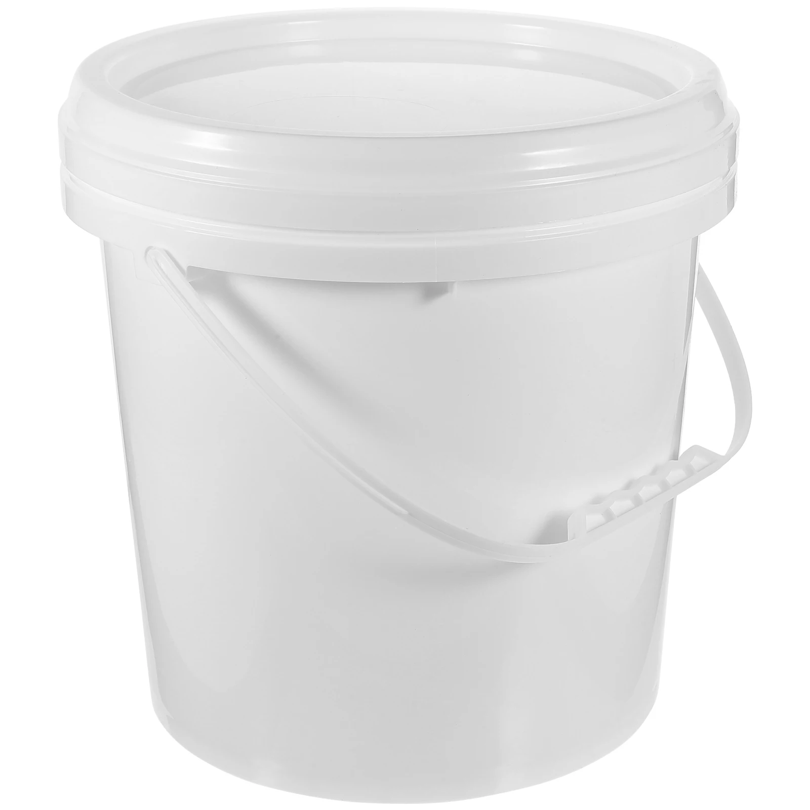 

Paint Bucket Gallons White ABS Round Bucket 10L Container Lid Plastic Barrel HDPE Durable Round Saver Pail Empty