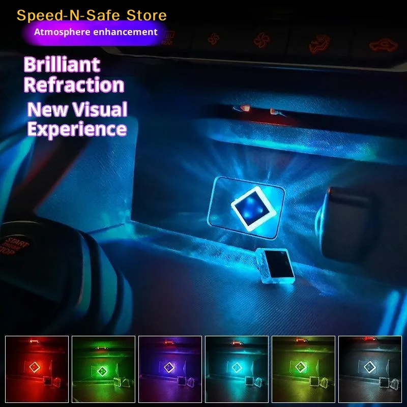 Multicolor LED Car Ambient Lighting Adjustable Brightness Interior Atmosphere Lamp for Vehicle Interior Decoration