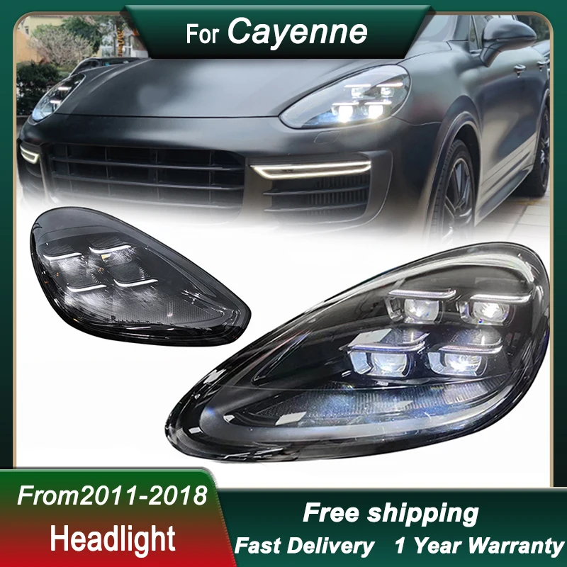 

Car Headlights For Porsche Cayenne 2011-2018 to 2024 new style full LED head light DRL Head Lamp Front light Assembly