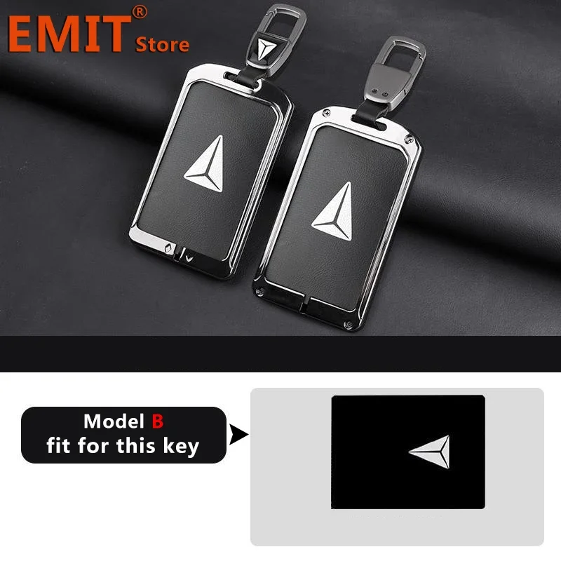 

For Changan Deepal S7 SL03 NFC Card Zinc Alloy Car Key Case Remote Cover Shell Keychain Ring Holder Fob Bag Interior Accessories