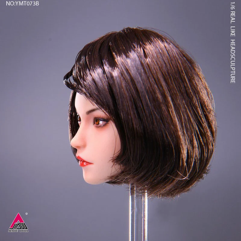 En Stock 1/6 YMT073 cabeza de Meier esculpida maquillaje pesado cabeza femenina tallada modelo apto para 12 ''TBL PH soldado figura de acción cuerpo muñecas
