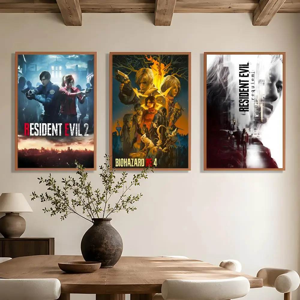 Horror Game R-Resident Evil Poster Wall Art Poster HD Waterproof PP Print Bedroom Living Room Office Decor Gift