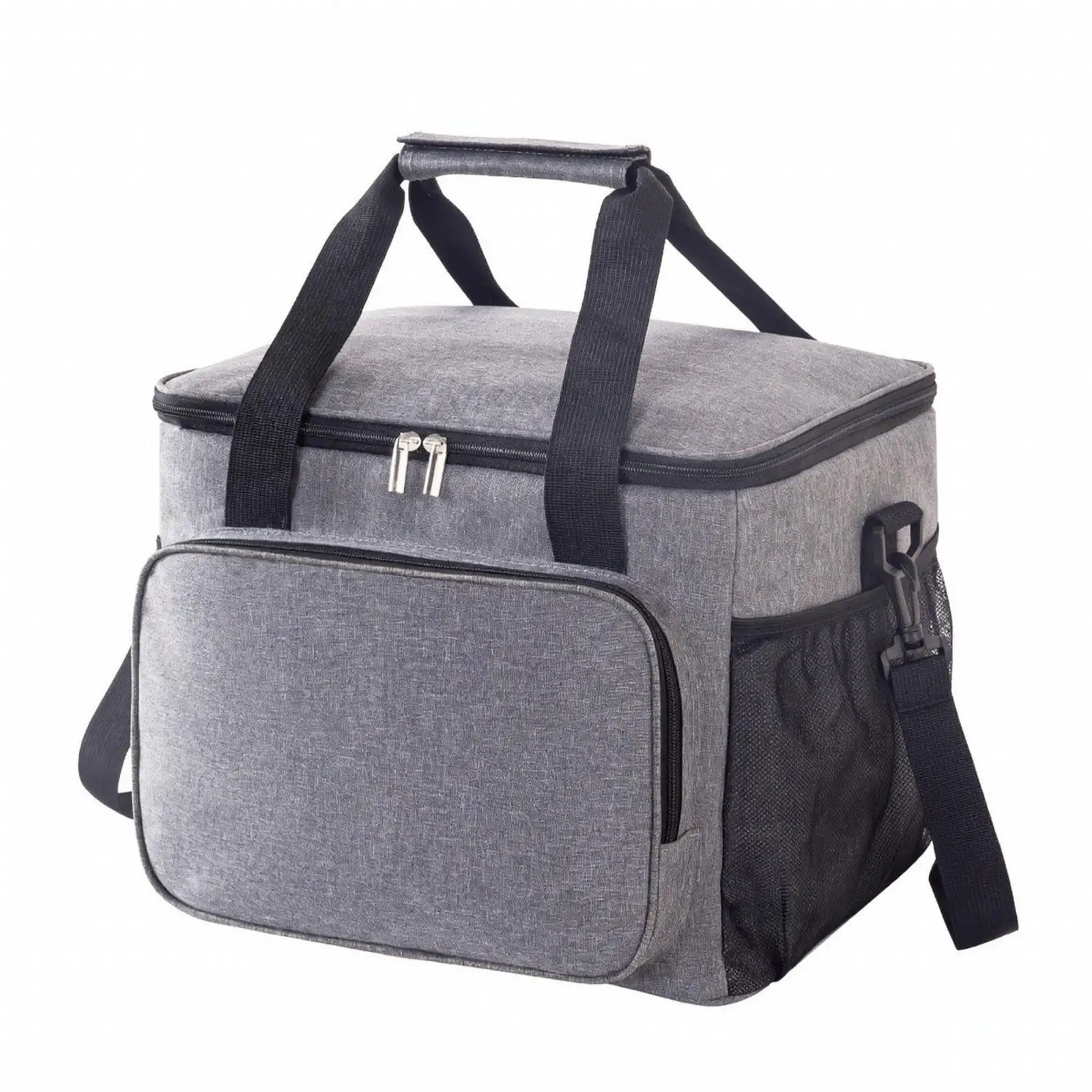 Waterproof Insulated Lunch Tote Oxford Cloth Chiller Bag with Zippered Top for Picnic Day Trip Cold Storage Food Carrier