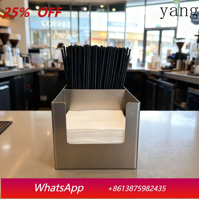 

LH Coffee Shop Stainless Steel Fine Straw Paper Towel Multifunctional Storage Box