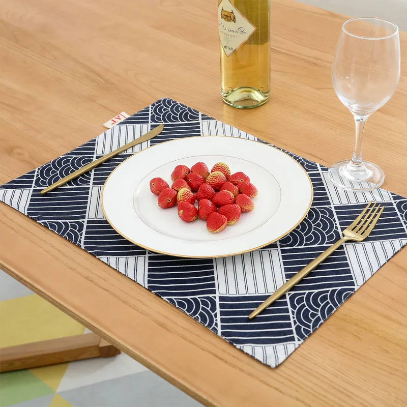 

Japanese-style Jacquard Table Mats - Premium for Food Photo Backdrops, Napkins, Baking Decor & Hotel Absorbent Cup Wiping