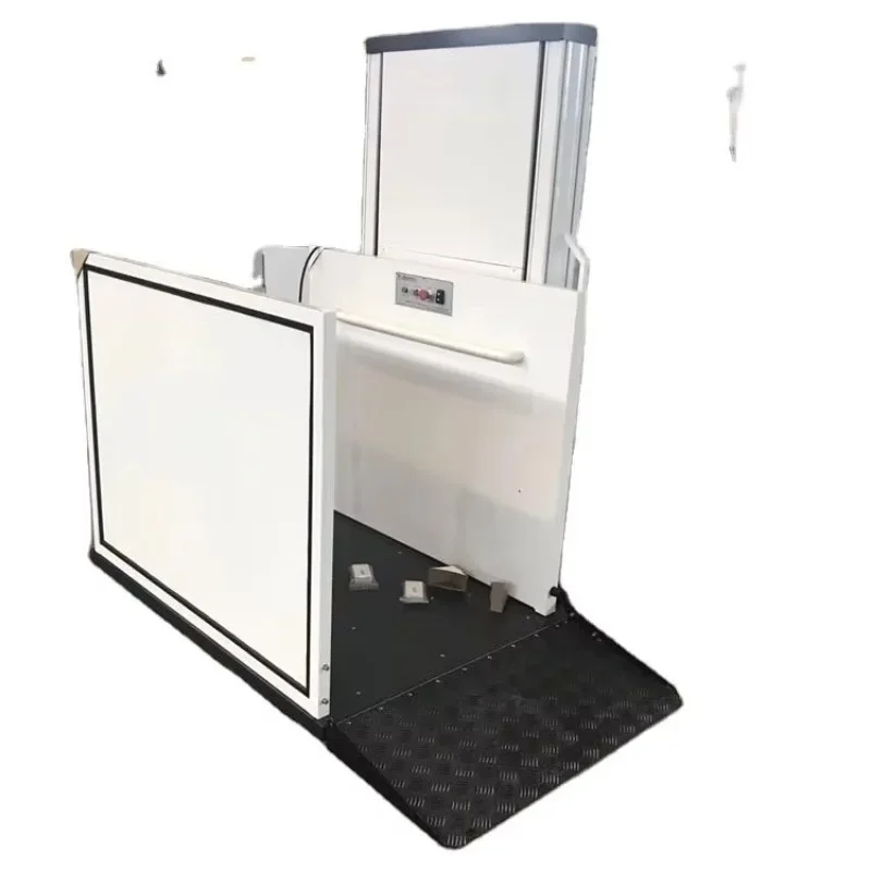 3 M Half-Cabin Vertical Wheel-chair Lift in White & Black300KG  400KG 500KGLoad Capacity Industrial Equipment