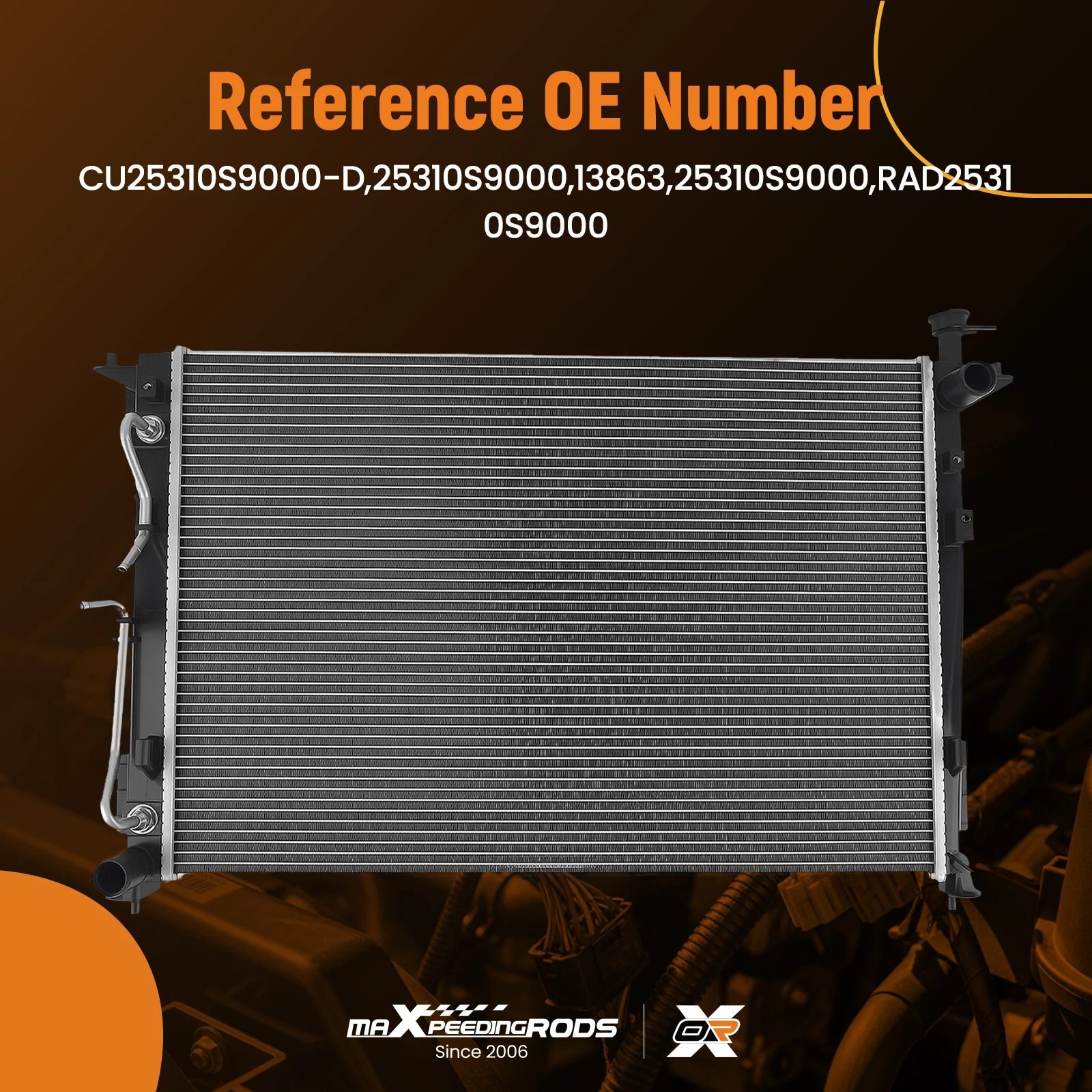 Aluminum Engine Radiator for Kia Telluride 2020-2023 13863-H Direct Fit Design