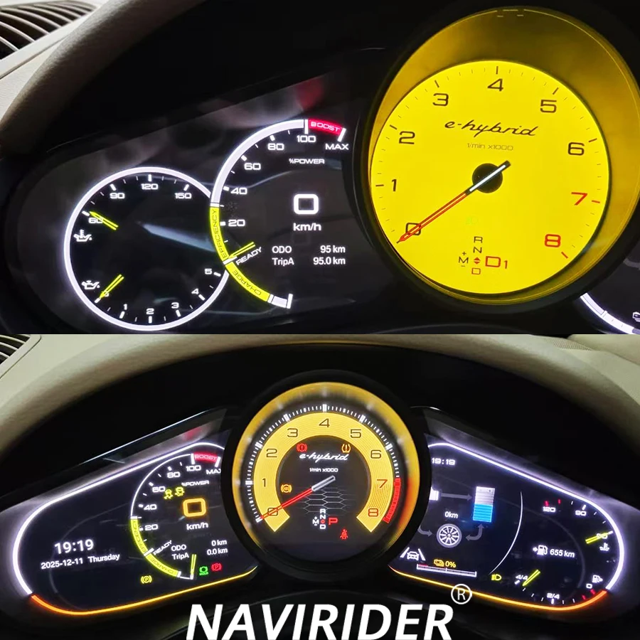 for Porsche Cayenne Upgrade Cluster 2011-2017 Car Dashboard Virtual Cockpit Digital Instrument Speedometer Display Linux
