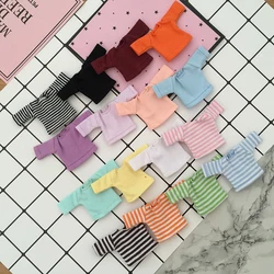 Ob11 Clothes T-shirt Long Sleeve Colorful Stripe Base Shirt For Obitsu11 GSC Molly 1/12 BJD Dolls Accessories Baby Fashion Style