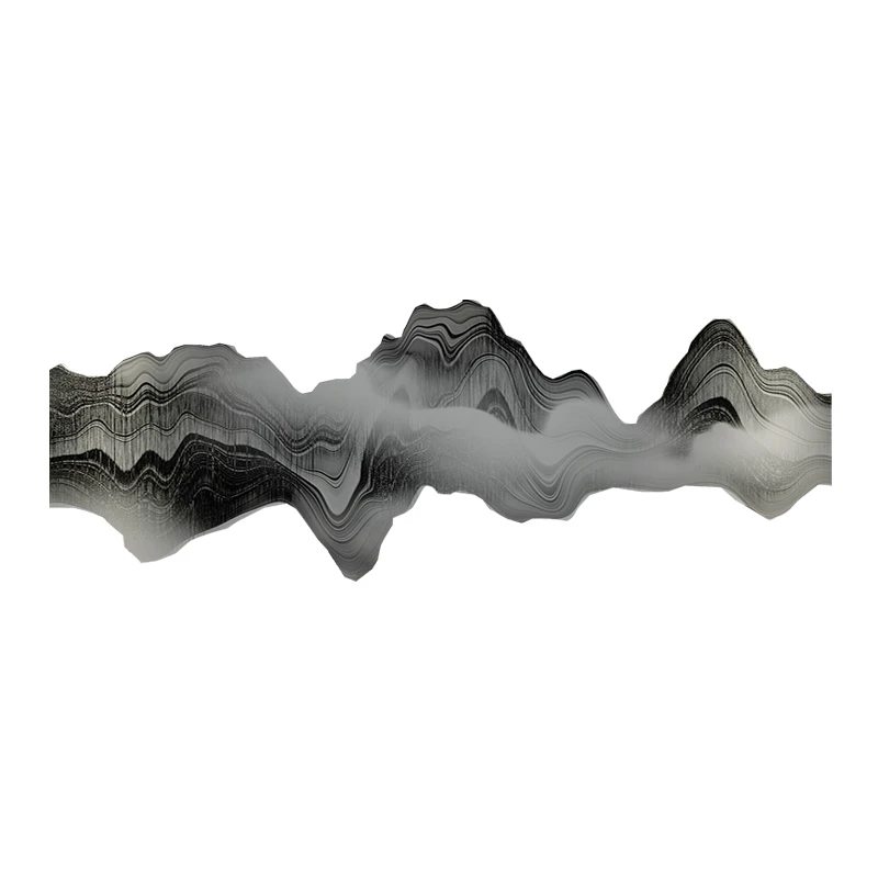 New Chinese wall creative decoration wall hanging living room sofa background wall metal high-grade wrought iron mountain shadow