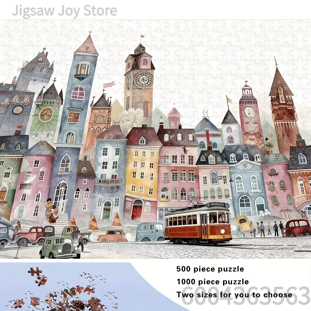Creative Countryside & Urban Life Jigsaw Puzzle Paper Board Game Kids Adults Intelligence Development Toy