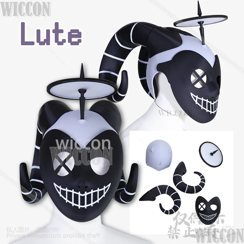 

Anime Hassbin Lute Helmet Cosplay Costume 3D Mask Angel Hotel For Halloween Christmas Party Cos Props Polylactic Acid Customized