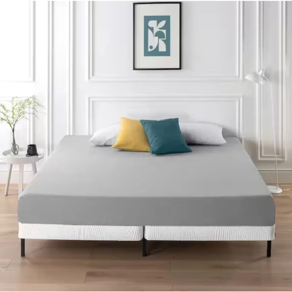 

4 in. Profile Queen White Metal Box Spring, No Assembly; it is easy to use in tight places.