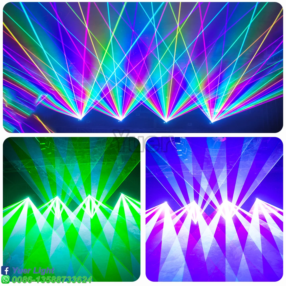 Nuovo professionale 40K 30W RGB animazione Laser Light DMX ILDA Christmas DJ Disco Club Bar Party Ball Light Show Effect Projector