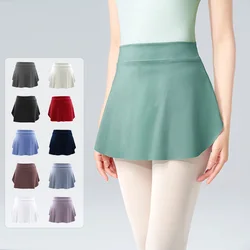 Side Split Ballet Skirts for Women Girls Short Dance Skirts Adult Ballerina Ballet Dance Wear A-shaped Short Skirt