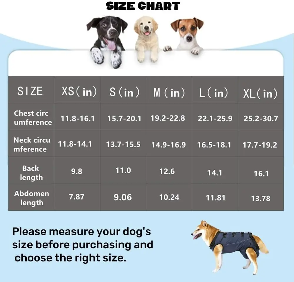Dog Support Harness Dog Assisted Belt for Front and Rear Legs Pet Recovery Vest Elastic Adjustable Walking Dog Chest Strap