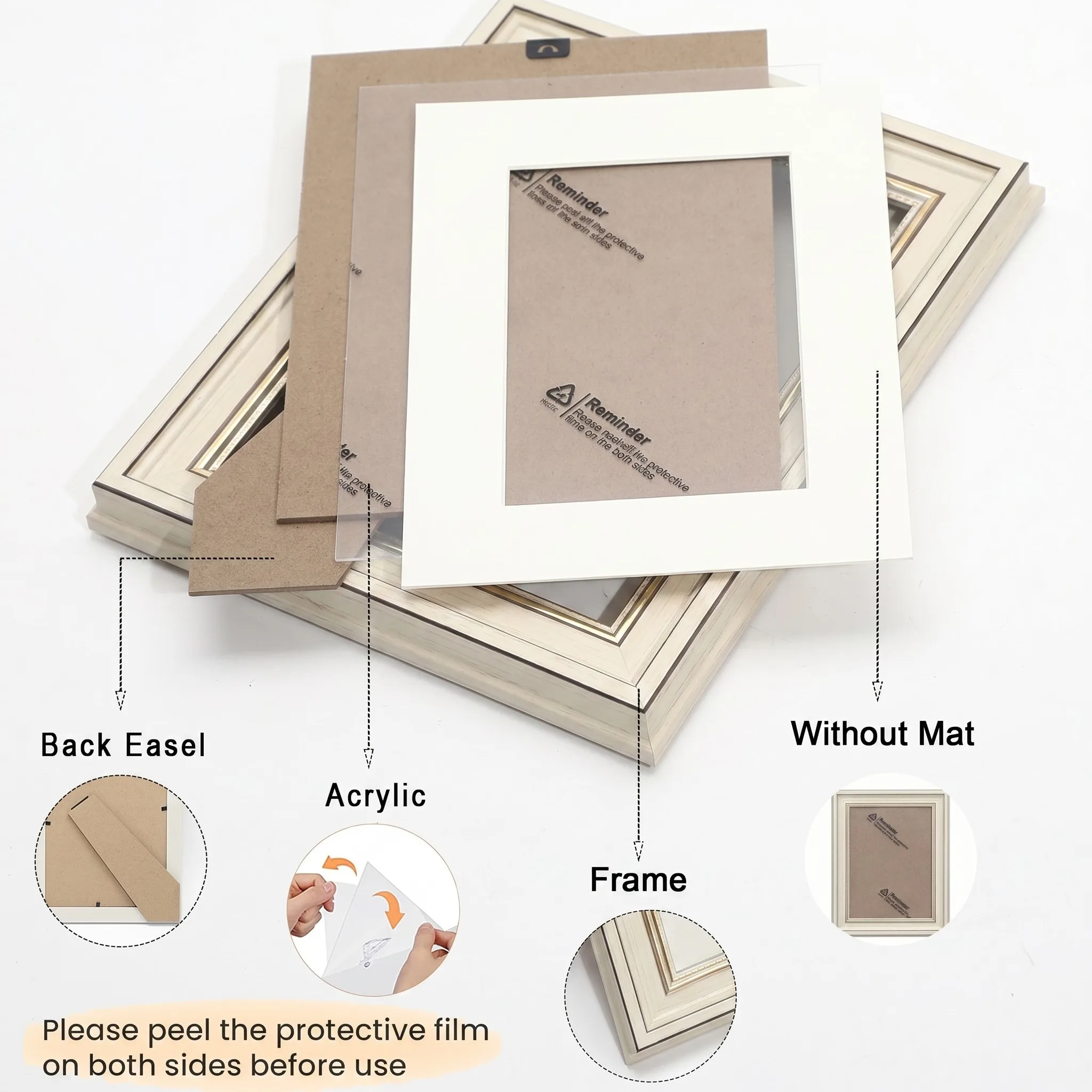 Rectangle Picture Frame Children's Frame Handmade Photo Wall Decorative Frames for Bedroom Living Room Home Decor 4x6 8x10 inch