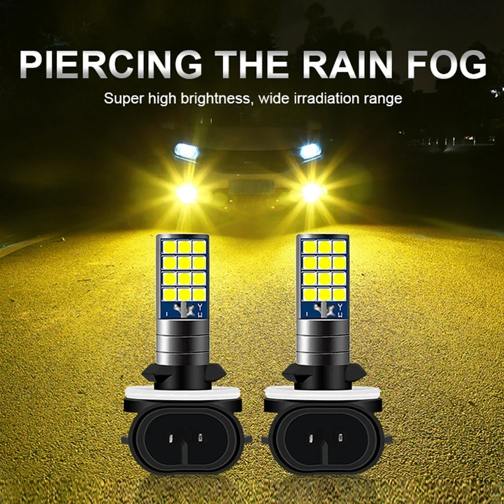 3030 24SMD 900LM Yellow Pink Green Blue Car Driving Running Lamp Multicolor H1 H3 H27 881 Fog Lights Bulb Auto Leds Light 12V view 5