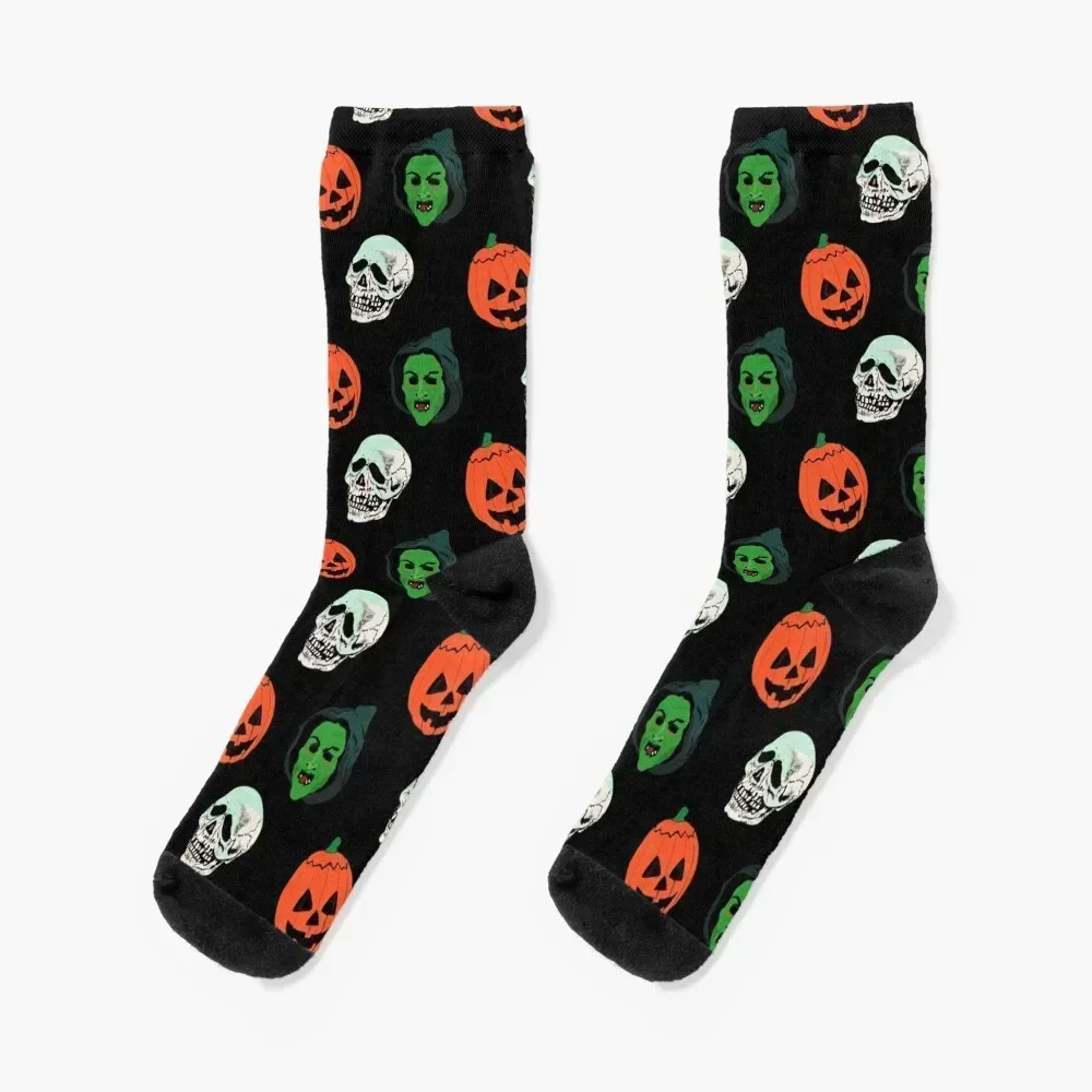 Silver Shamrock Mask Set Socks japanese fashion custom floor cool Woman Socks Men's