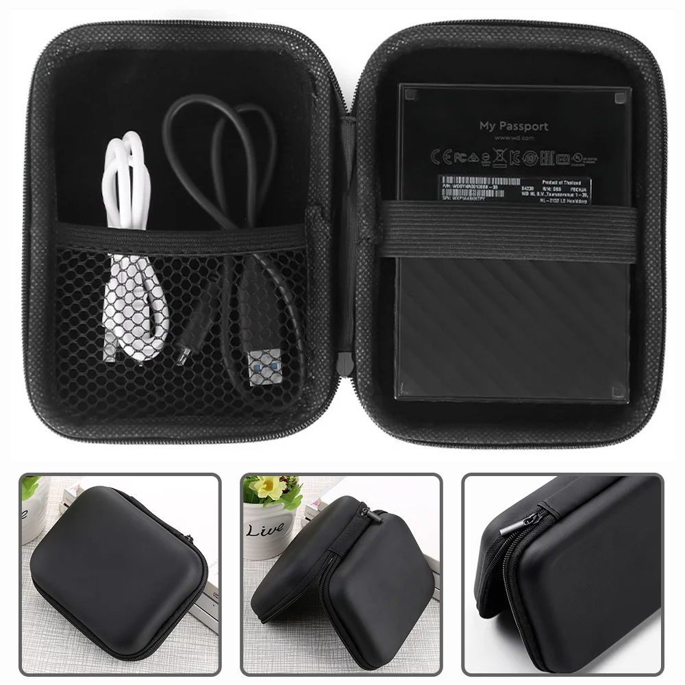 Grande Capacidade Viagem Hard Drive Case, Gerenciador de cabo portátil, Headphone Bag, Digital Storage Hard Drive, Saco de armazenamento eletrônico