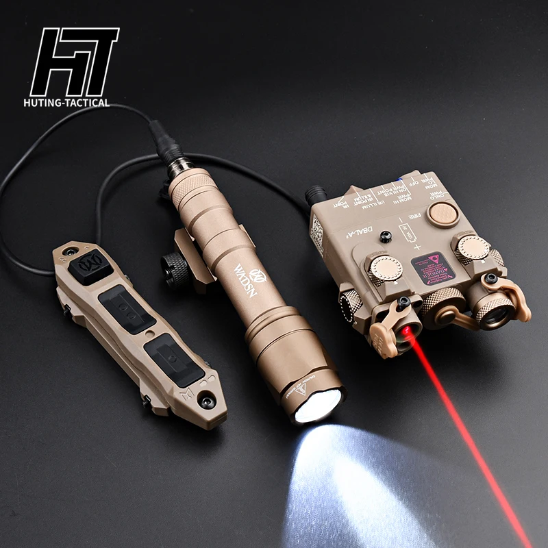 Imagem -02 - Tactical Laser Conjunto Dbal-a2 Vermelho Verde Azul ir Laser Peq Mais Surefir M600c Airsoft Lanterna Interruptor de Pressão Combo M300 Arma Luz